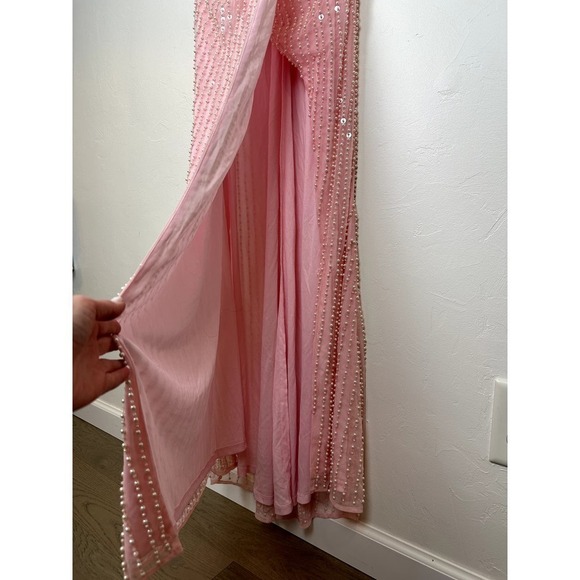 NWT Mac Duggal 93735 Pink One Shoulder (Missing Jewels) sz 4 - Picture 10 of 13